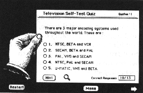 Screen picture: Television self test quiz