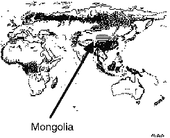 Map: Location of Mongolia